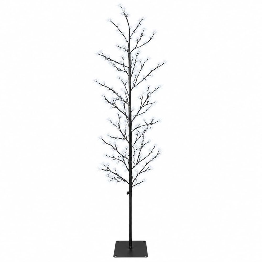 Petit sapin de noël bouleau noir 180 cm acier 459 led