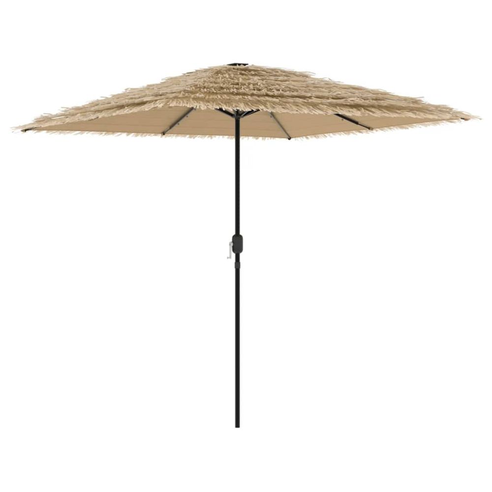 Parasol de jardin avec led et mât en acier marron 248x248x248cm