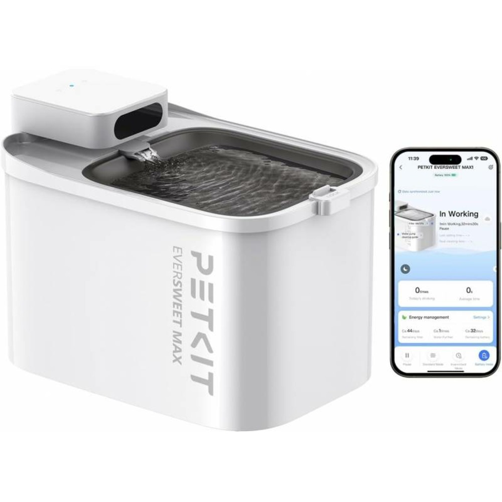 Eversweet max fontaine à eau connectée pour animaux, 3l, 83jours d'autonomie