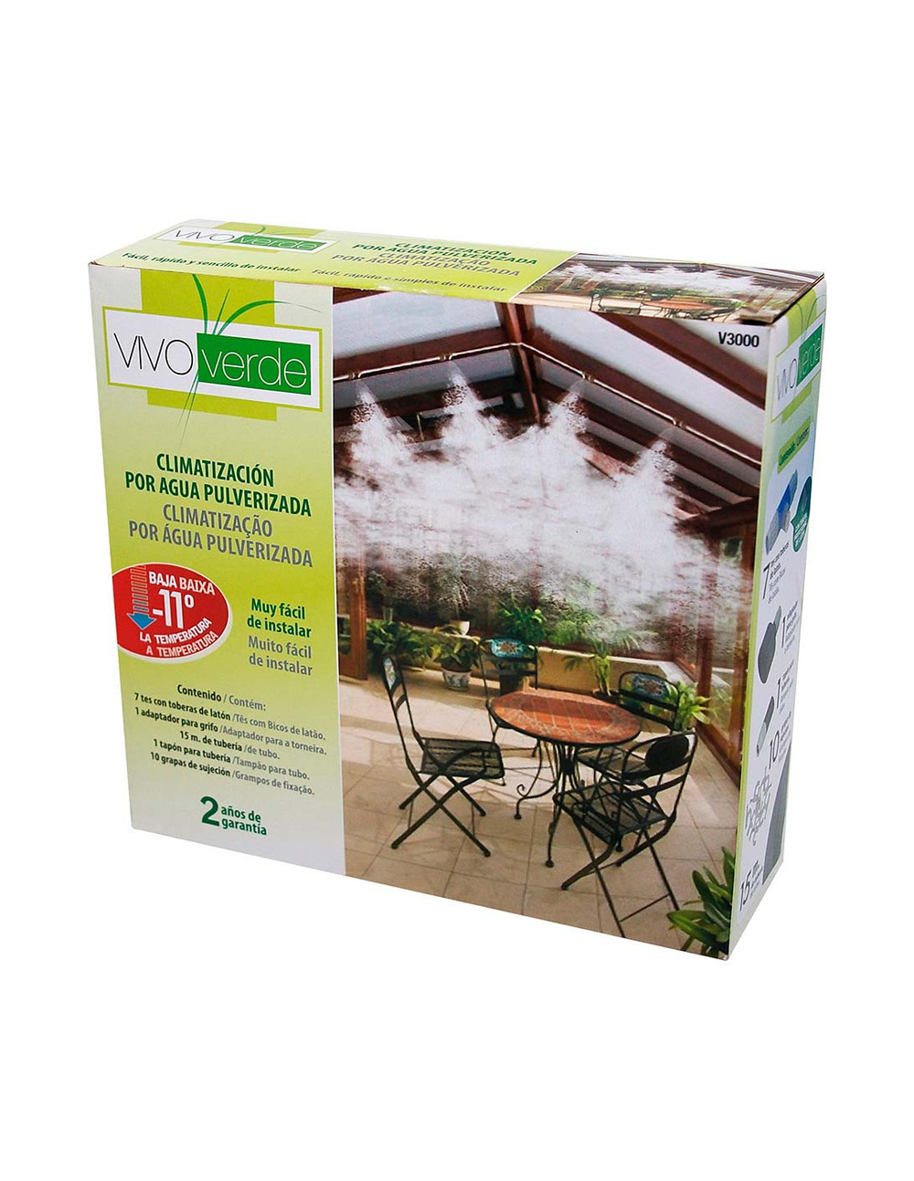 Kit nebulisateur misting and cooling vivo verde