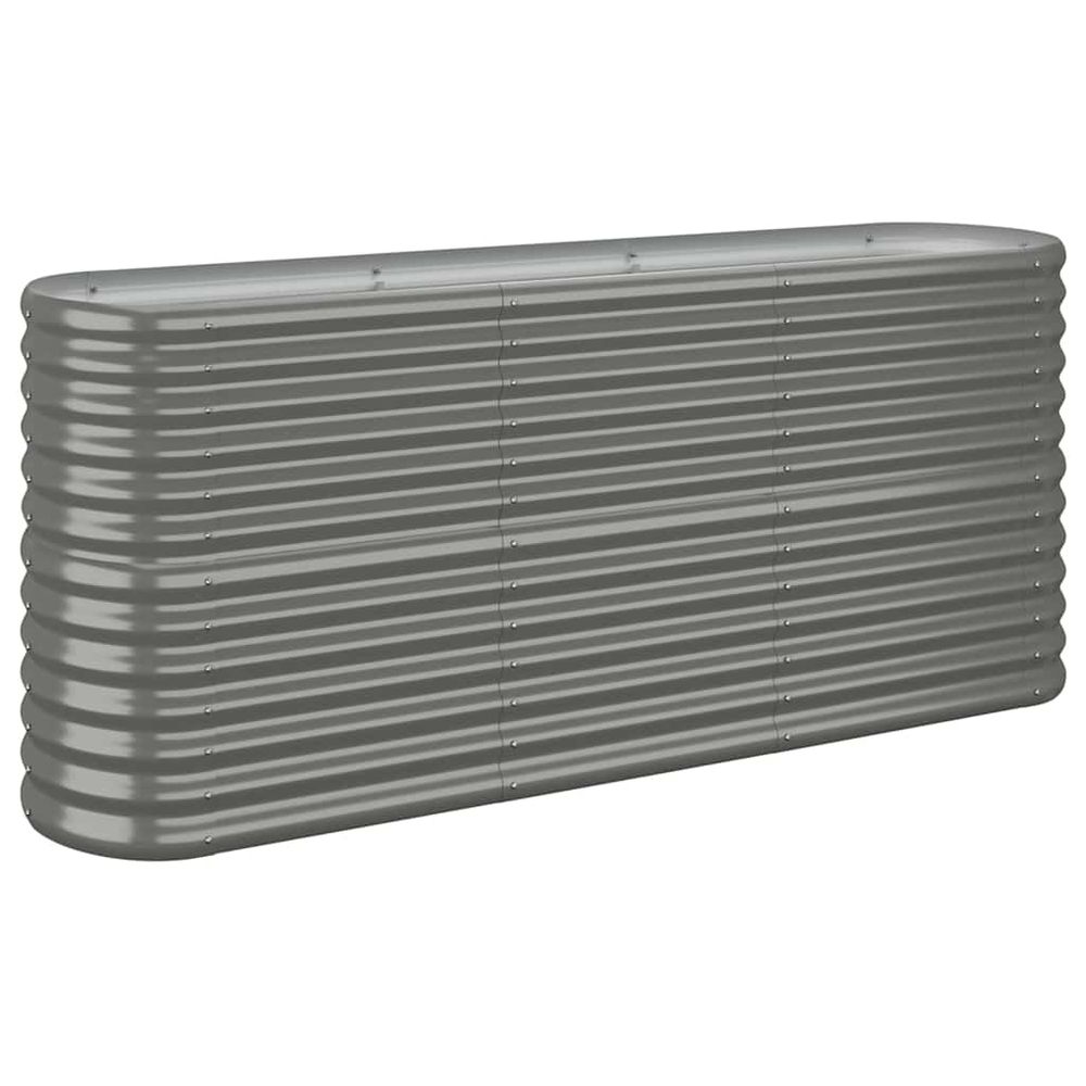 Lit surélevé de jardin acier galvanisé 152x40x68 cm gris