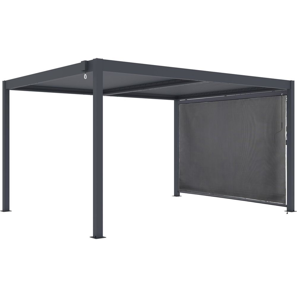 Pergola bioclimatique avec store en aluminium 