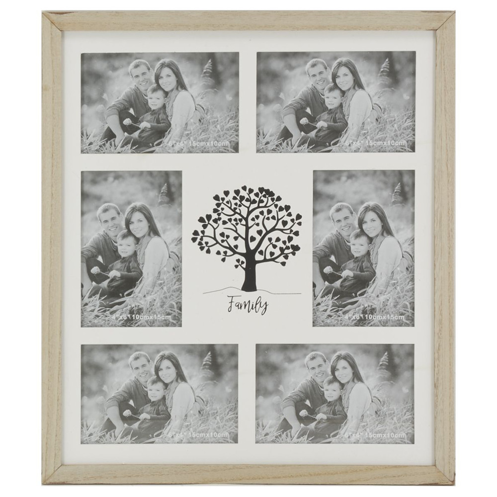 Cadre mural arbre de vie 6 photos en médium