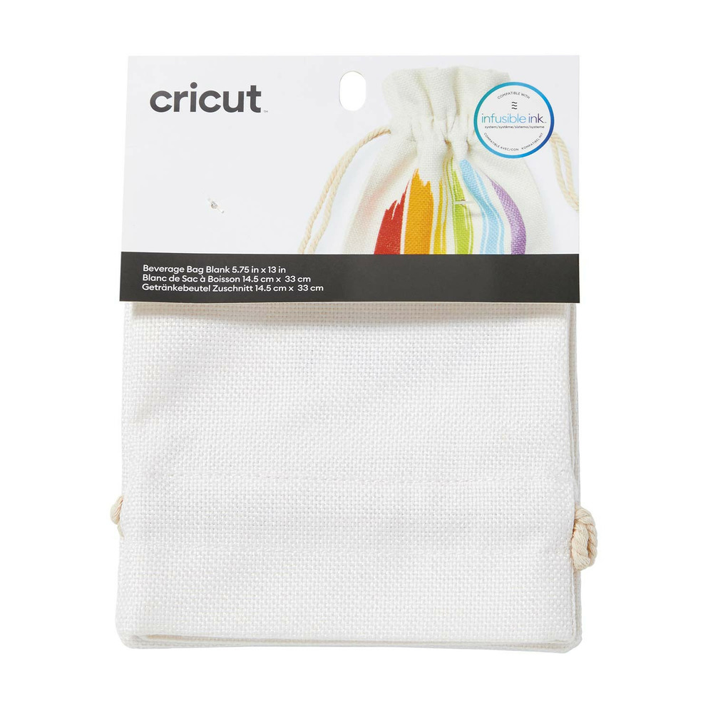 Sac bouteille en tissu blanc à personnaliser - cricut