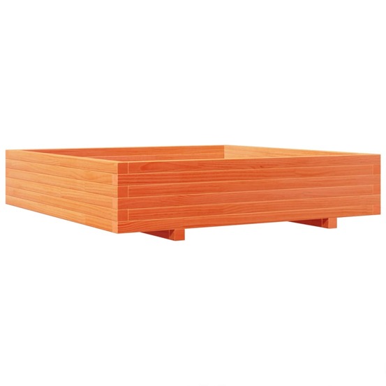 Jardinière cire marron 110x110x26,5 cm bois de pin massif