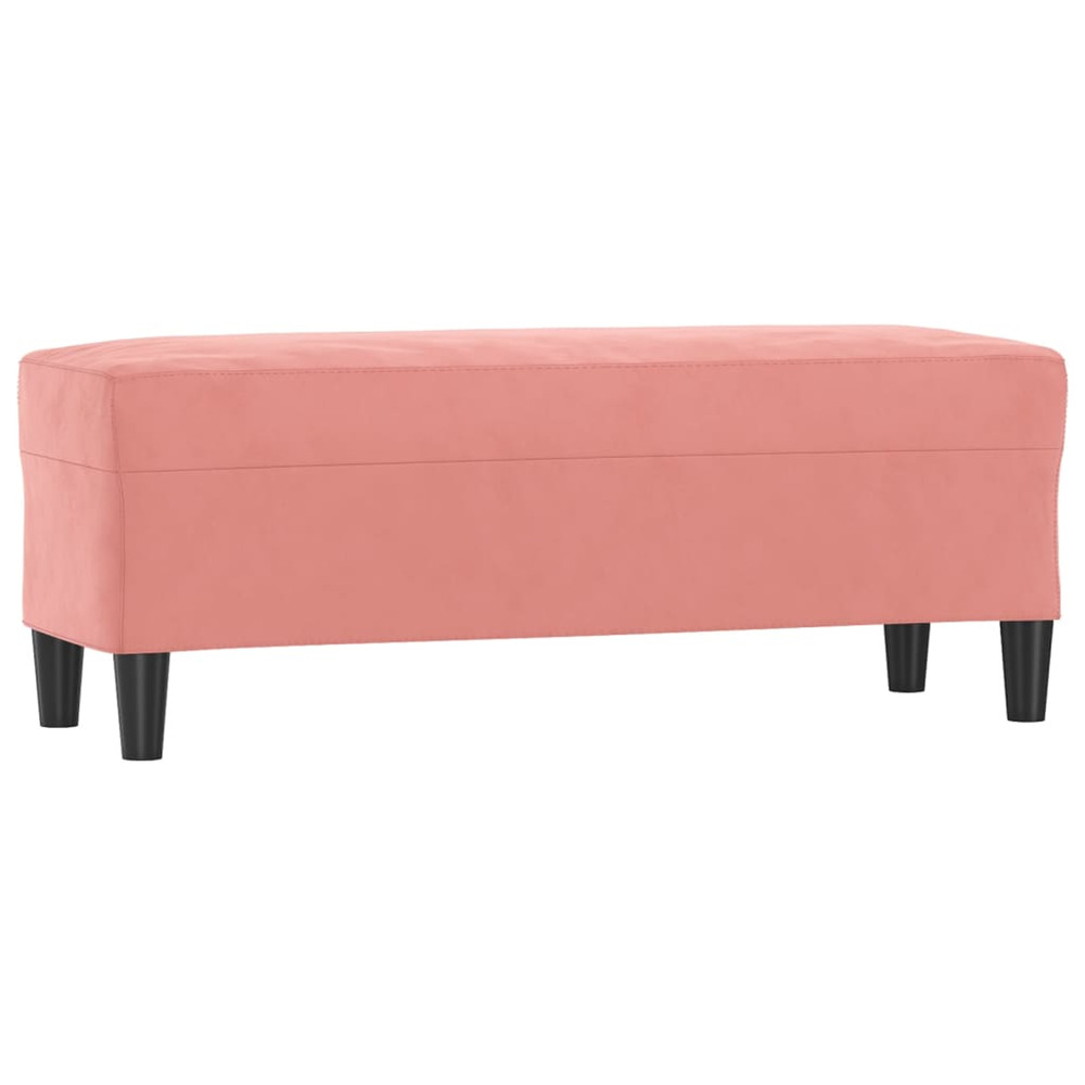 Banc rose 100x35x41 cm velours