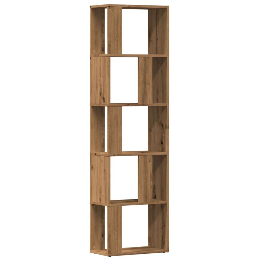 Bibliothèque chêne artisanal 45x24x159 cm bois d'ingénierie