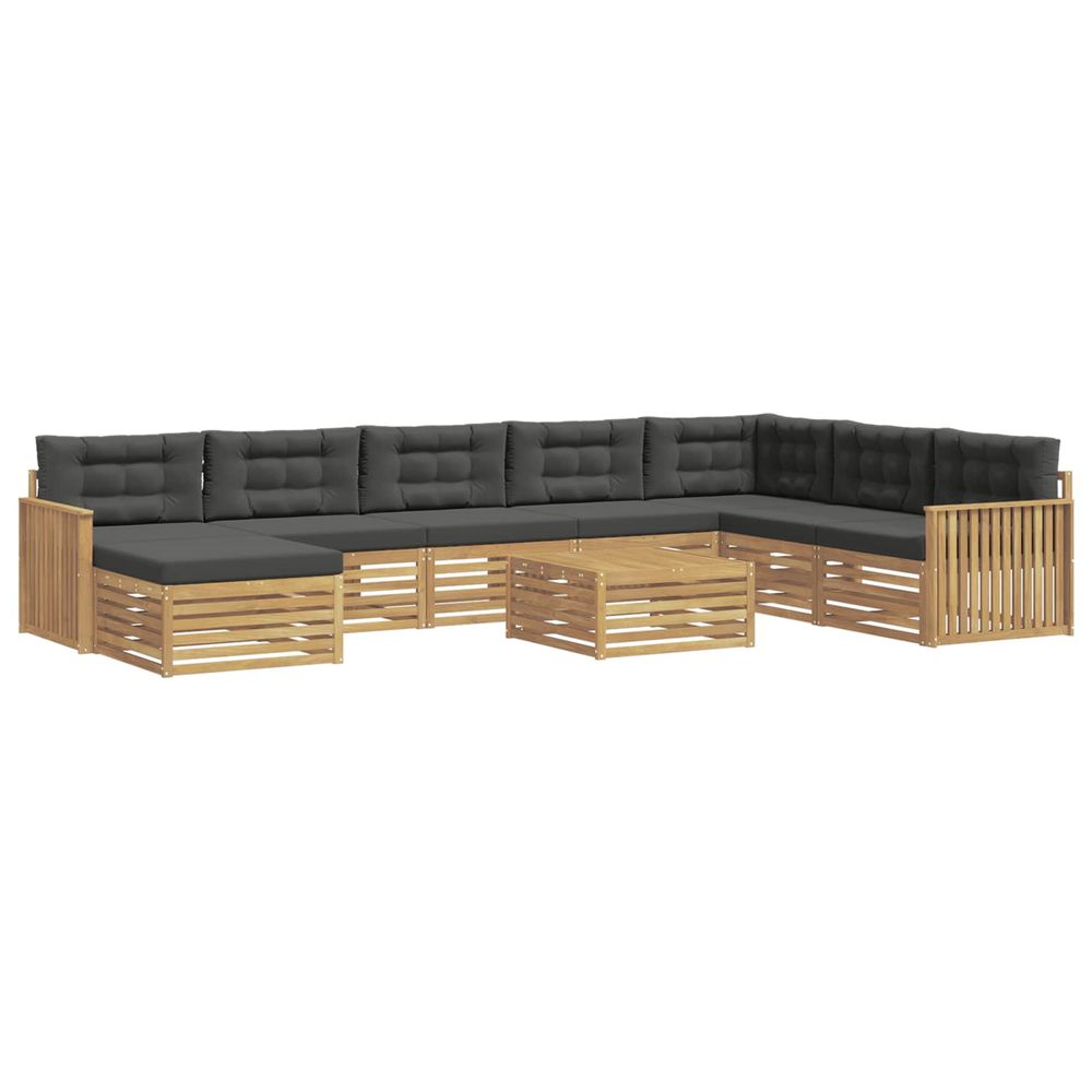Ensemble de canapés d'extérieur 9 pc blanc et anthracite