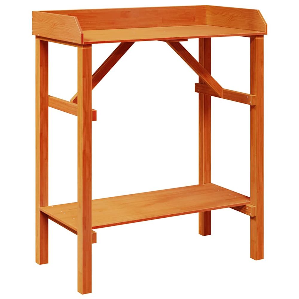 Table de rempotage marron 75 x 40 x 90 cm bois de pin massif
