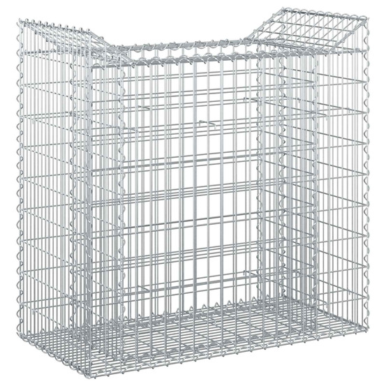 Lit surélevé gabion argenté