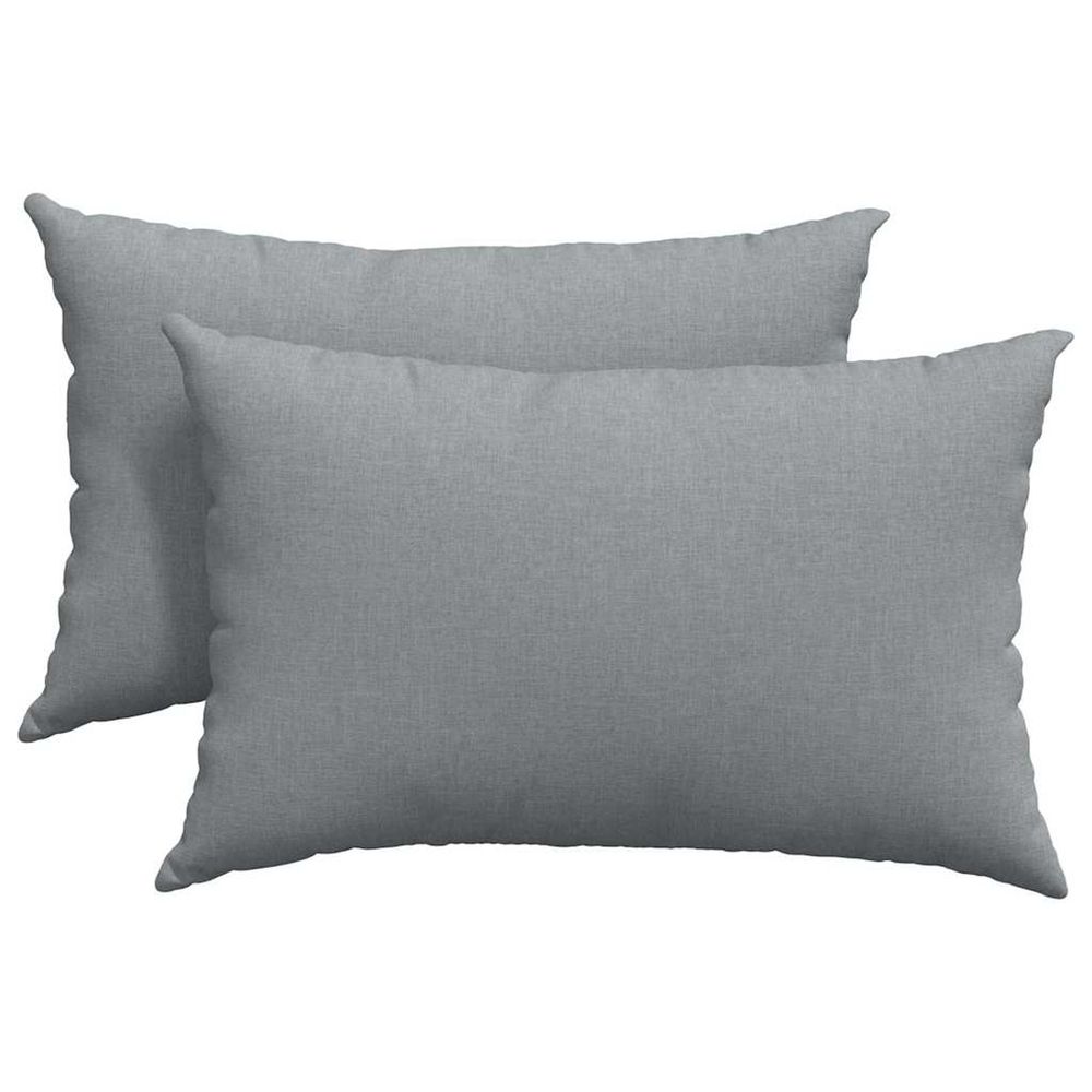 Coussins de canapé 2 pc tissu gris clair 60 x 40 cm