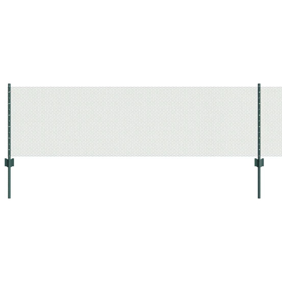 Clôture avec poteau vert