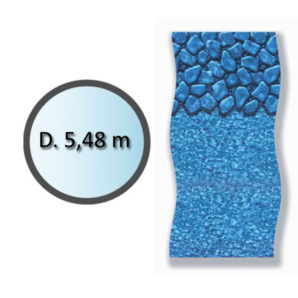 Liner boulder forme ronde d.5.48m pour piscine hors sol - li1848sbo