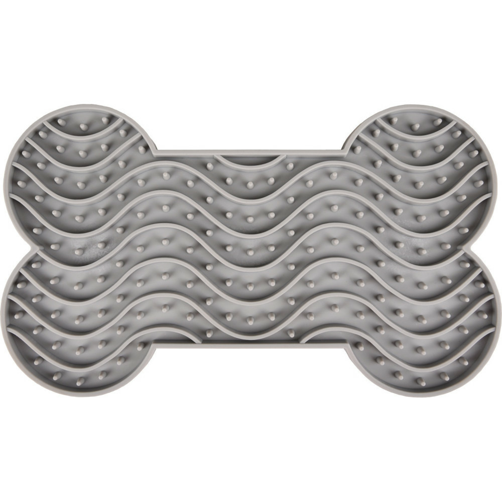 Tapis à lécher yummee couleur gris taille l 29.8 cm pour chien.