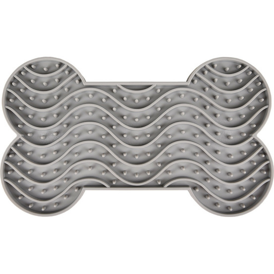 Tapis à lécher yummee couleur gris taille l 29.8 cm pour chien.