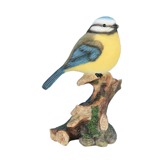 Mésange sur sa branche en résine 15 cm