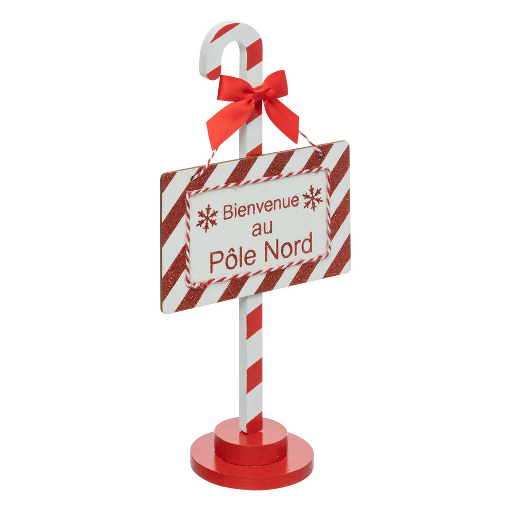 Déco de noël pancarte sucre d'orge h 28 cm