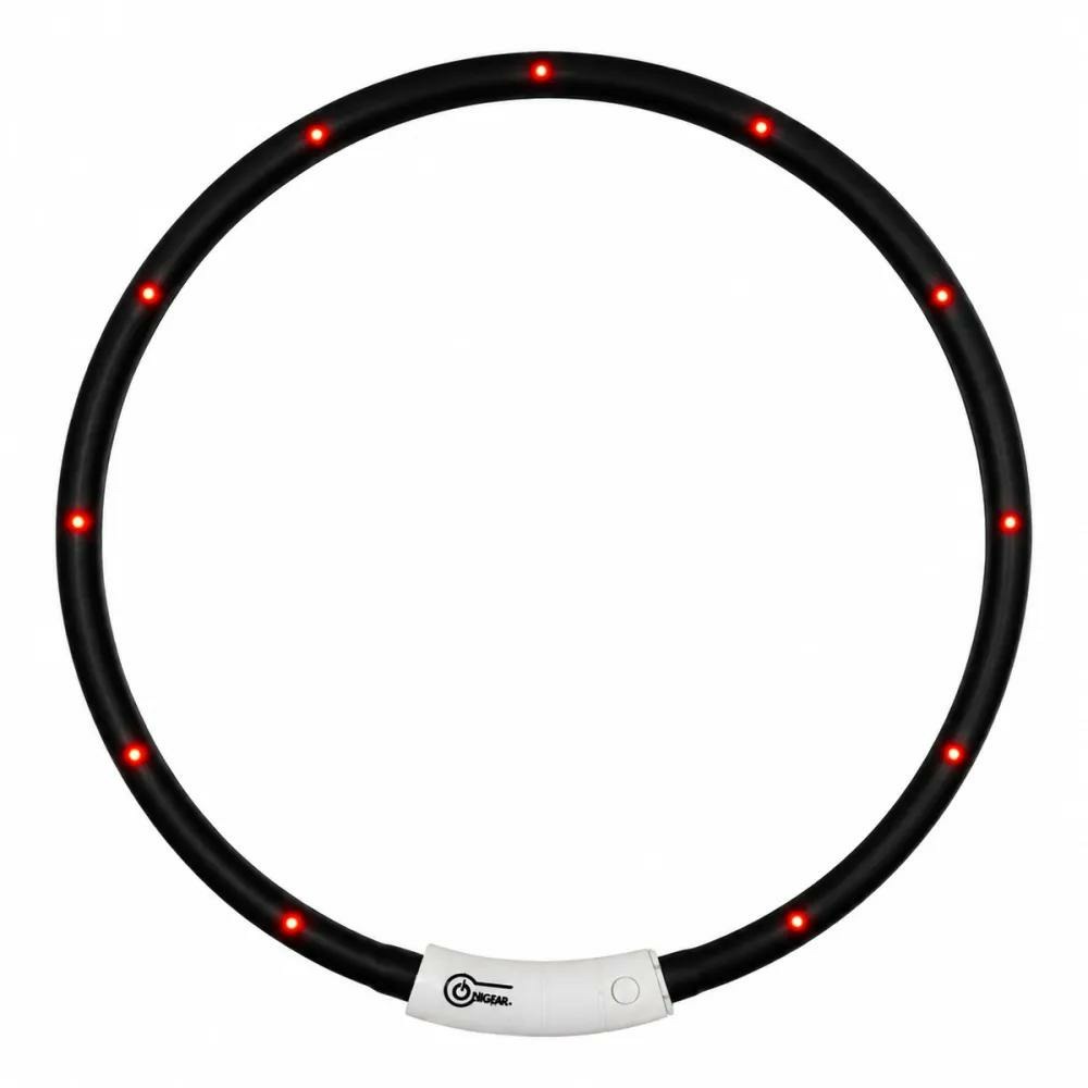 Collier lumineux réglable noir - visibilité jusqu'à 500m