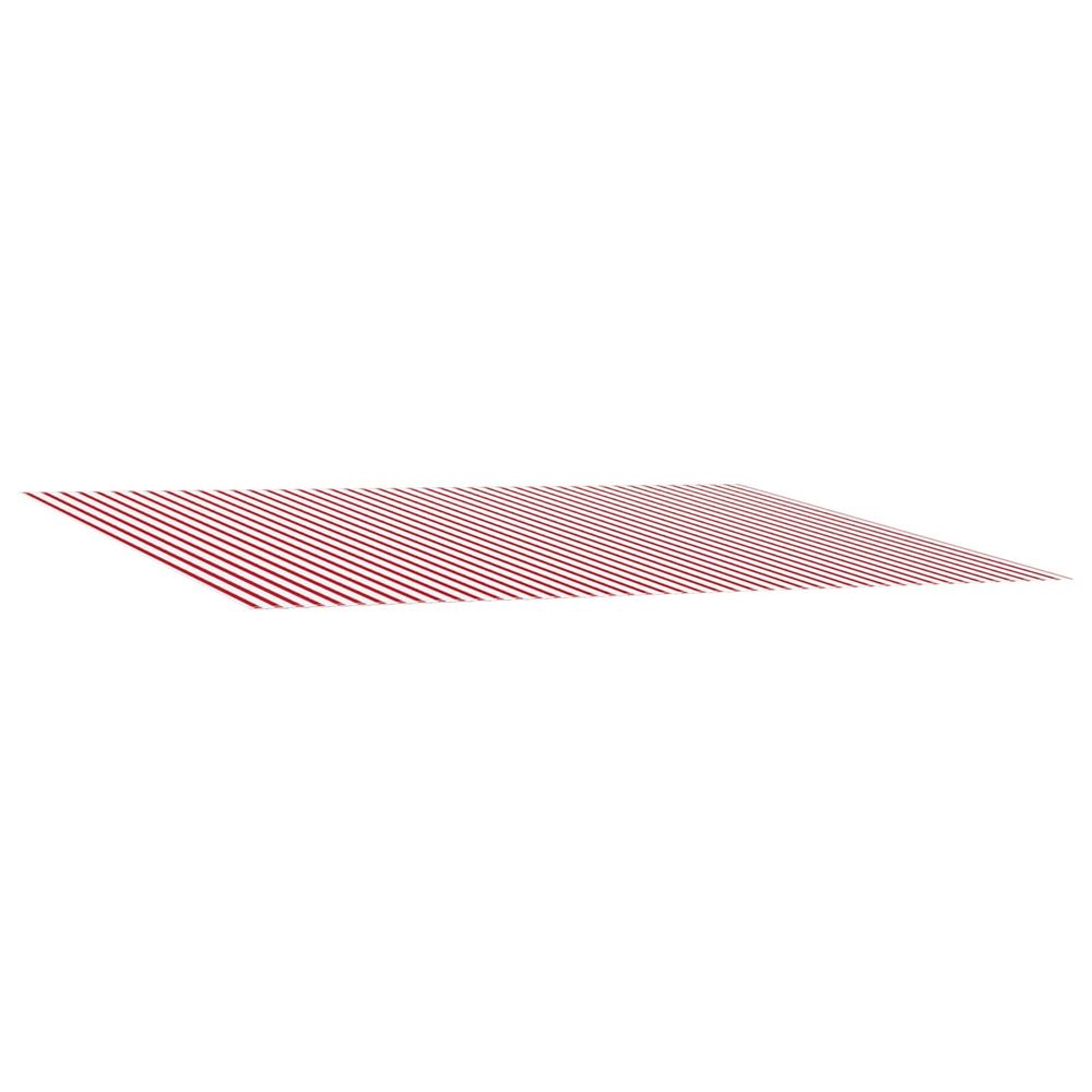 Toile de rechange pour auvent rouge et blanc 500 × 300 cm