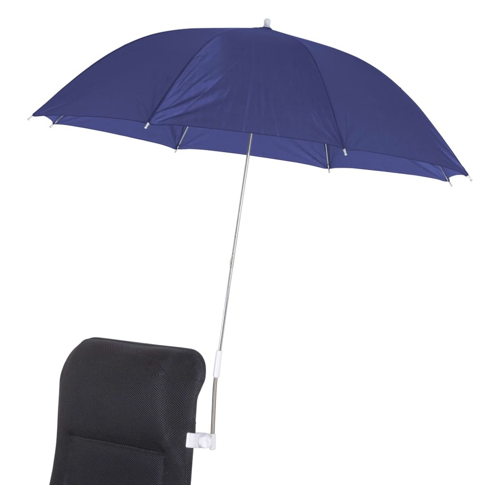 Parasol de chaise universel 106 cm bleu