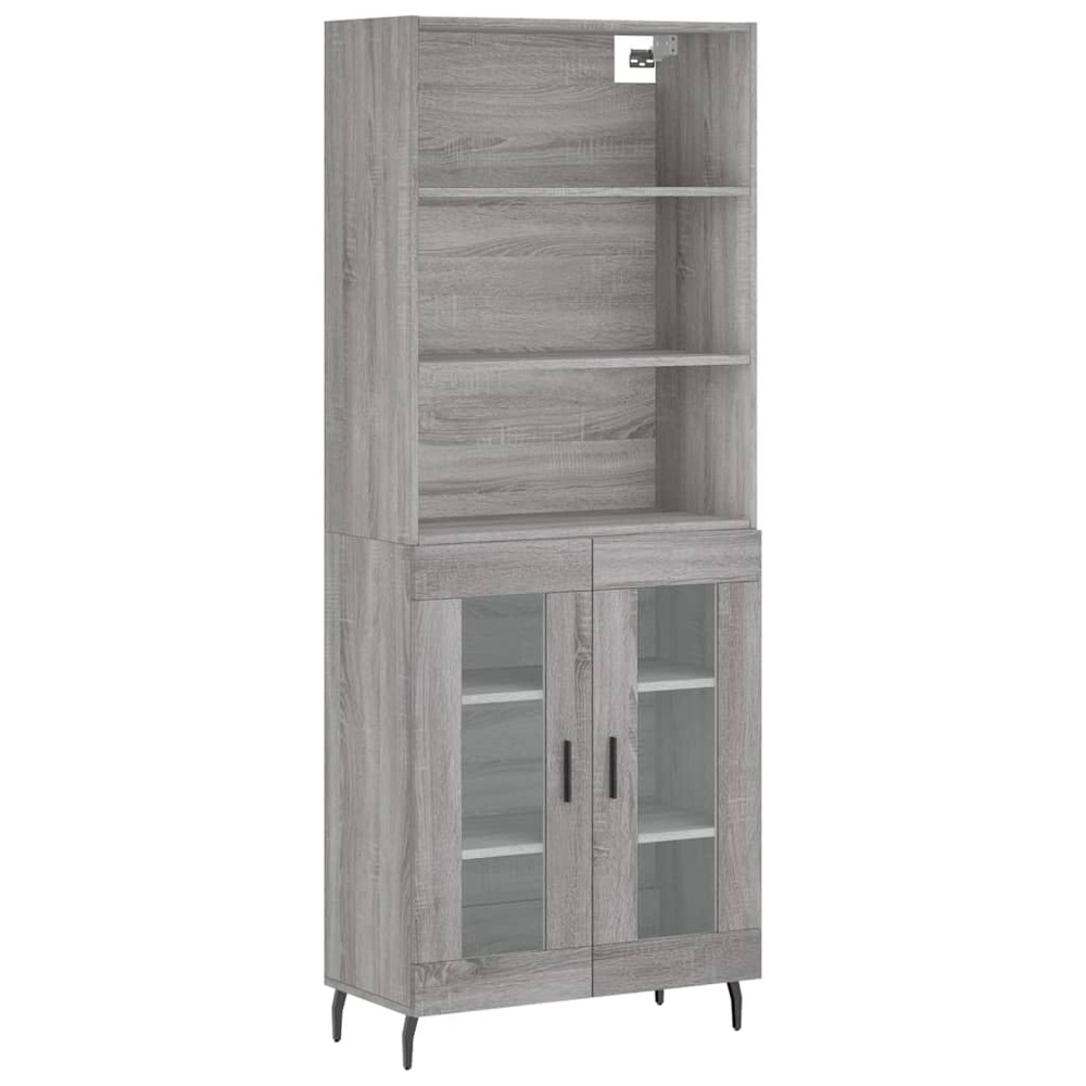 Buffet bahut commode armoire meuble de rangement organisateur cuisine salle de séjour salon haut sonoma 69,5 x 34 x 180 cm bo