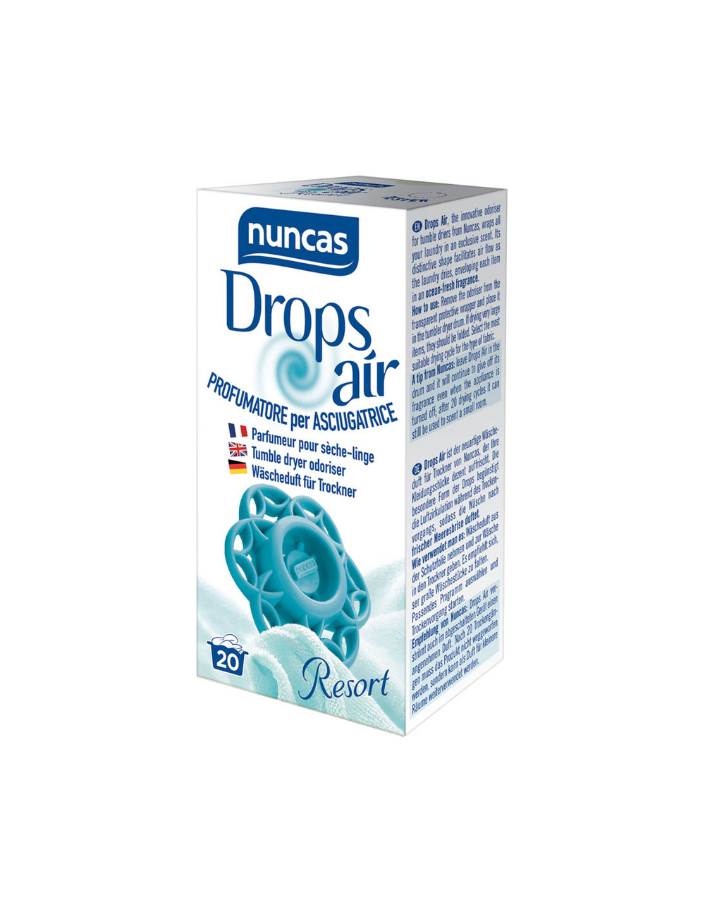 Diffuseur de parfum pour sèche linge drops air resort - nuncas