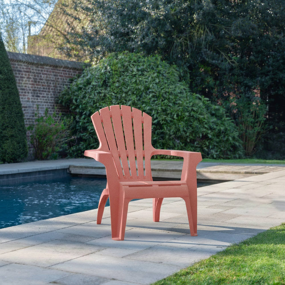 Fauteuil de jardin adirondack terracotta