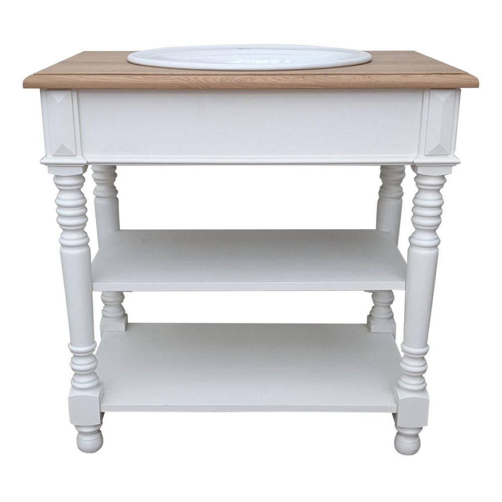 Meuble pour vasque bois blanc - interior's