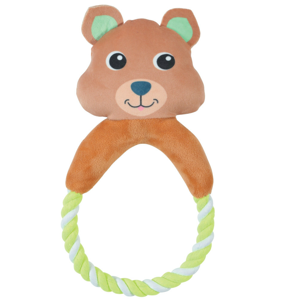 Peluche quokka avec corde pour chien