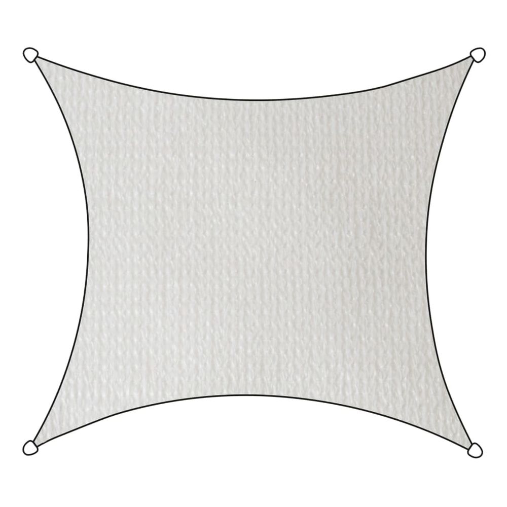 Tissu d'ombrage iseo pehd carré 5x5 m blanc