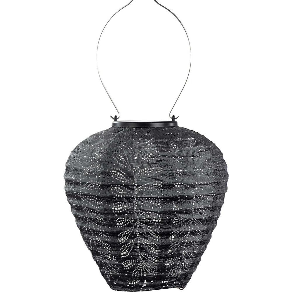Lanterne solaire balloon 20 cm folia - gris foncé