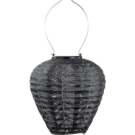 Lanterne solaire balloon 20 cm folia - gris foncé