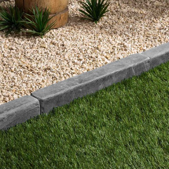 Bordure de jardin ardoise noire vieillie 50x8x6 cm (à l'unité) - ro'ma nature