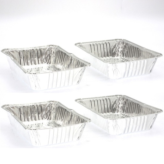 Lot de 3 barquettes de cuisson en aluminium pour barbecue - petit modèle