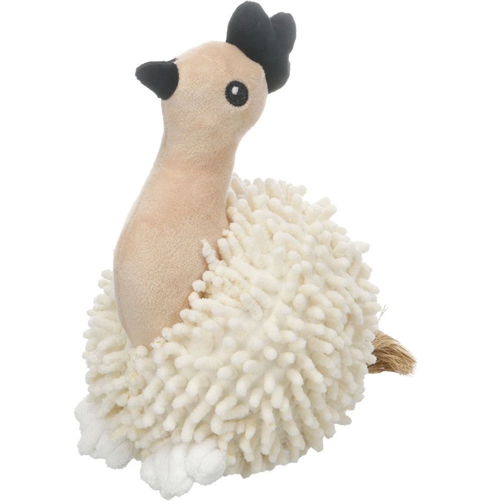 Peluche pour chien poule avec corde et couineur flufa flamingo - 20 x 23 cm