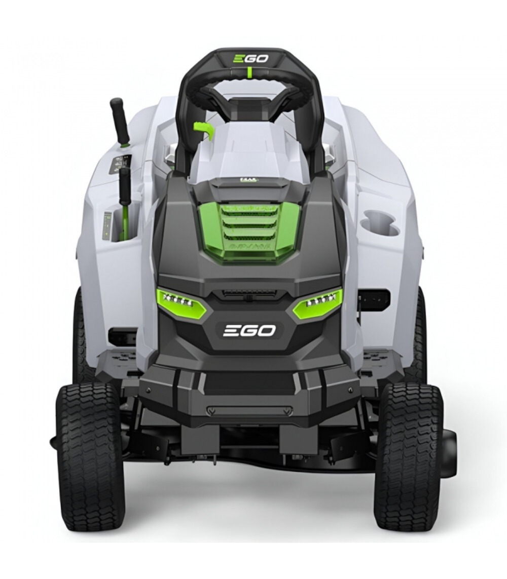 Pack tondeuse autoportée sur batteries ego, lames 98cm, bac arrière 300l et mulching, 5 batteries 10ah et chargeur rapide -