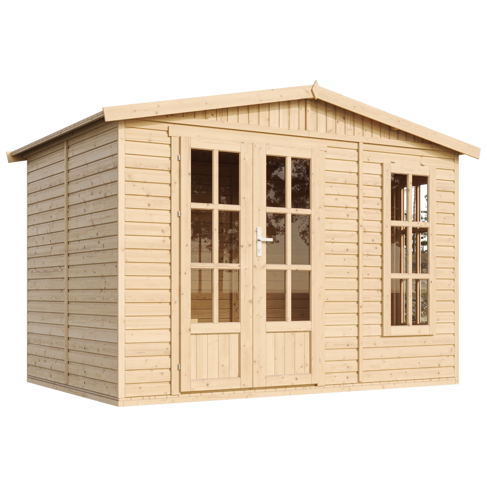 Abri de jardin en bois 6 m2 - l332xp222xh232cm - timbela m334fb