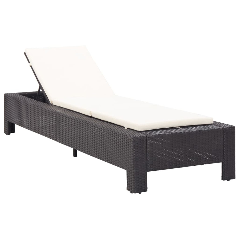 Transat avec coussin noir résine tressée