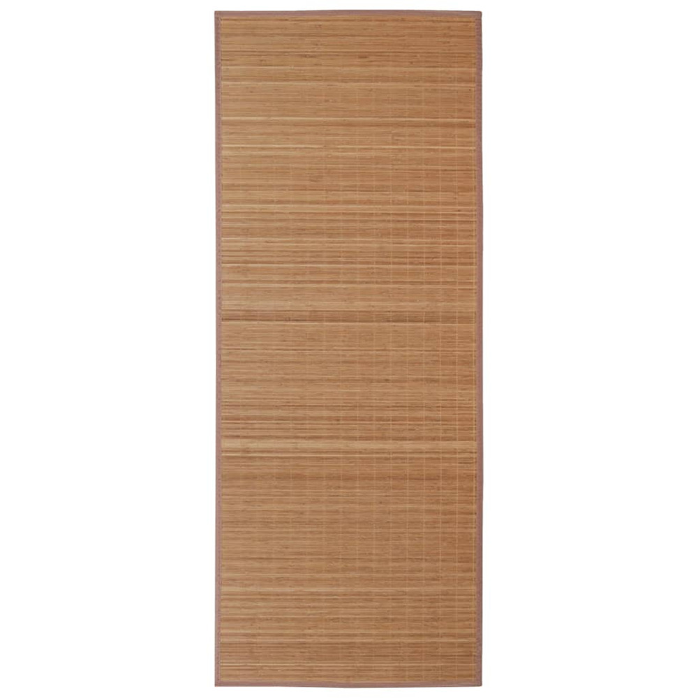 Tapis en bambou marron à latte rectangulaire 80 x 300 cm