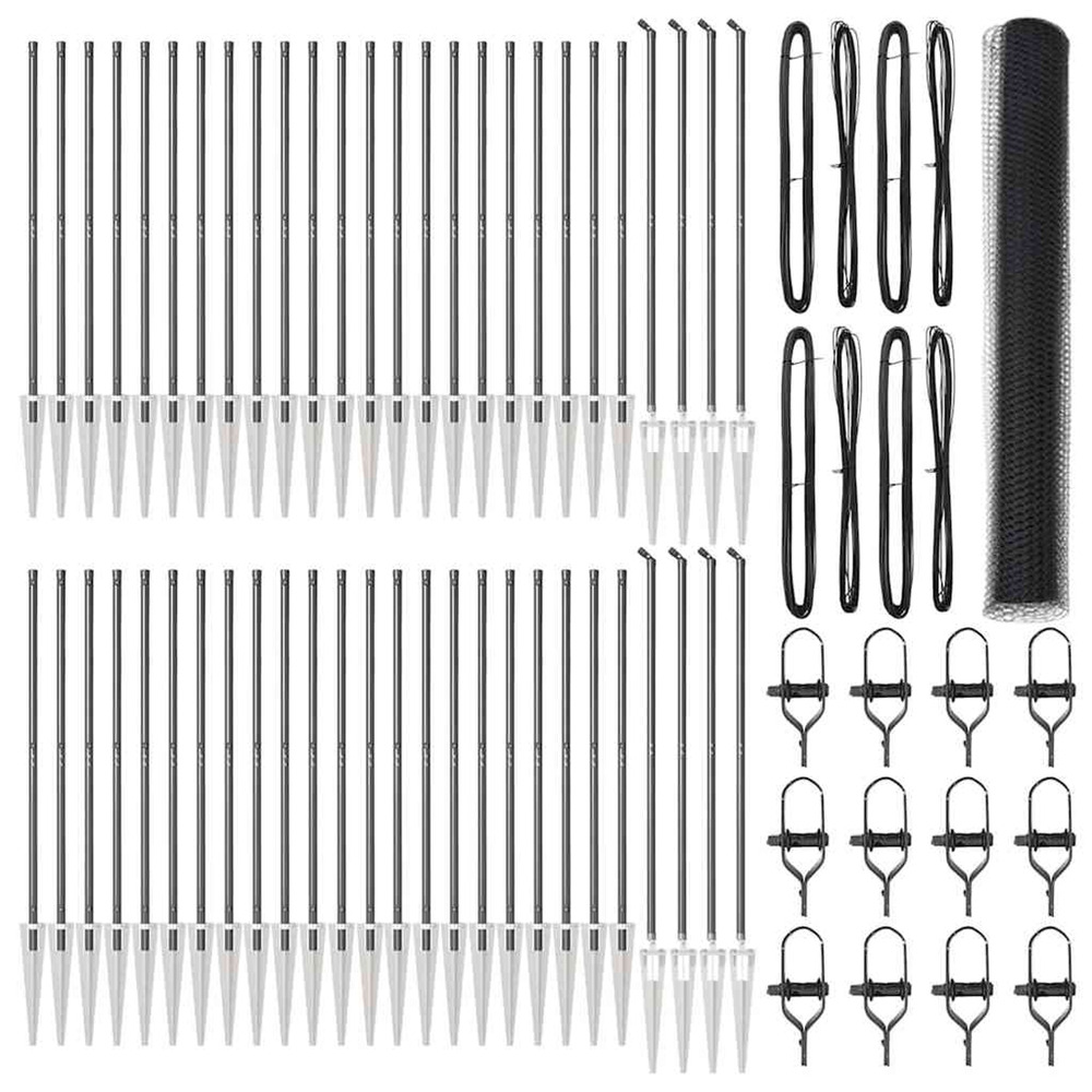 Poteau de clôture. Gris 100 x 1,4 m (maillage de 25 mm)