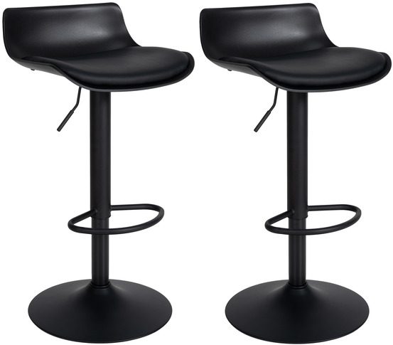 Lot de 2 tabourets de bar aveiro simili cuir