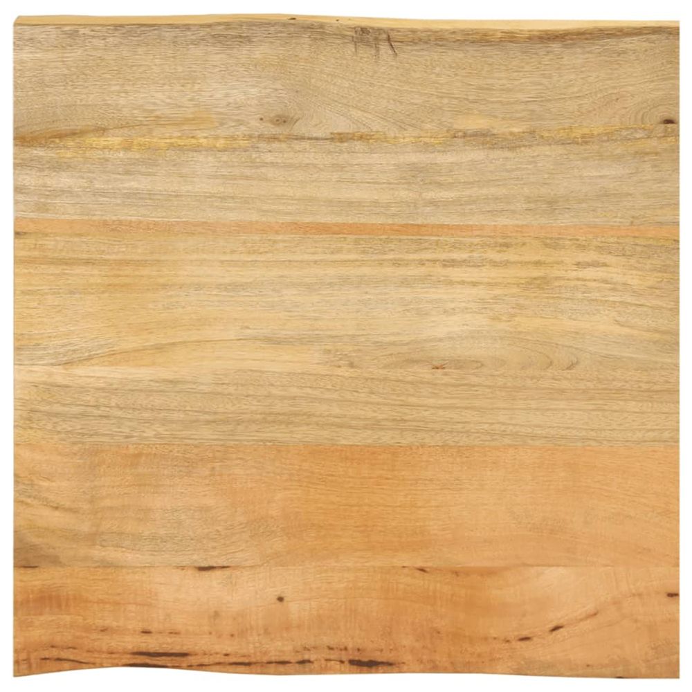 Dessus de table 40x40x3,8 cm bord vivant bois massif manguier