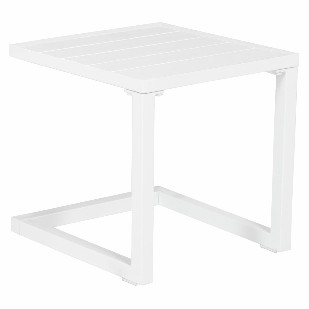 Table d'appoint barbados en aluminium blanc