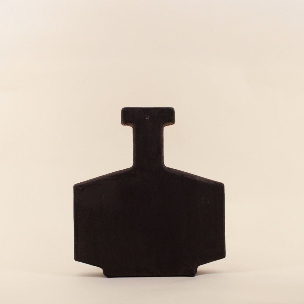 Vase design flacon en grès, h30cm