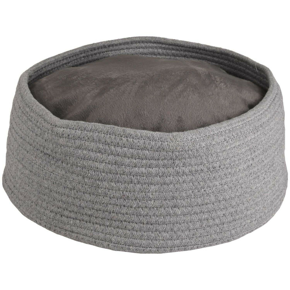 Panier + coussin rond hebe. Ø 33 x 15 cm. Couleur gris. Pour chat.