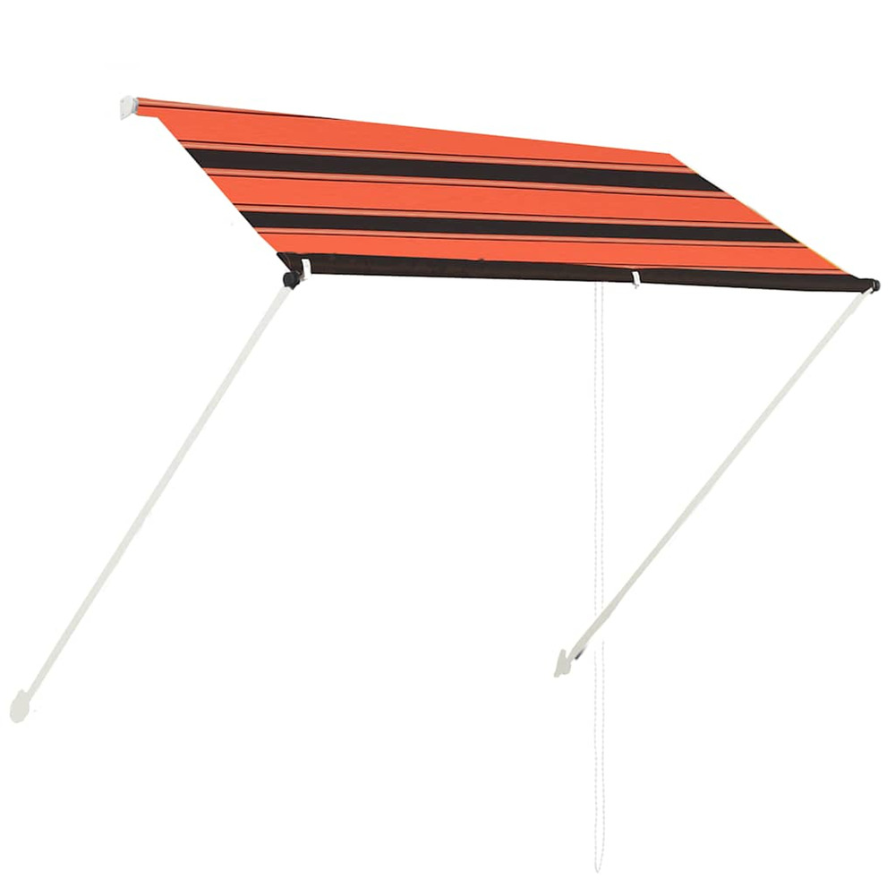 Auvent rétractable 200x150 cm orange et marron