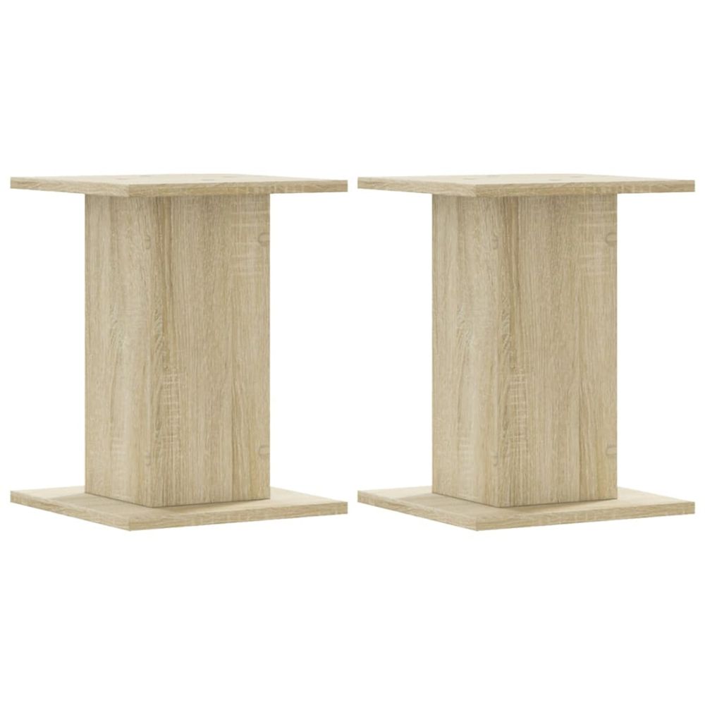 Supports pour plantes 2 pcs chêne sonoma bois d'ingénierie