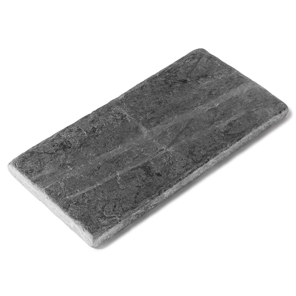 Margelle de piscine ardoise noire vieillie 50x25x3 cm bord droit (à l'unité) - ro'ma nature