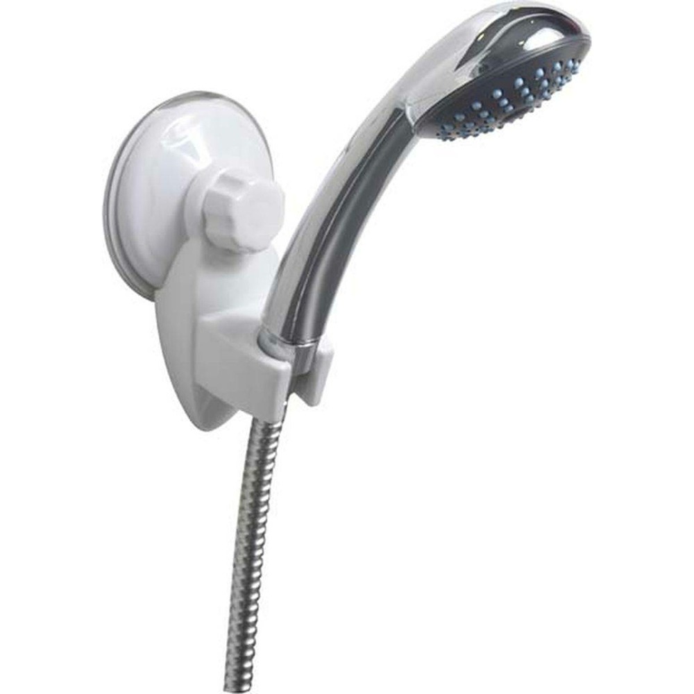 Support douchette abs/pvc sur ventouse - blanc