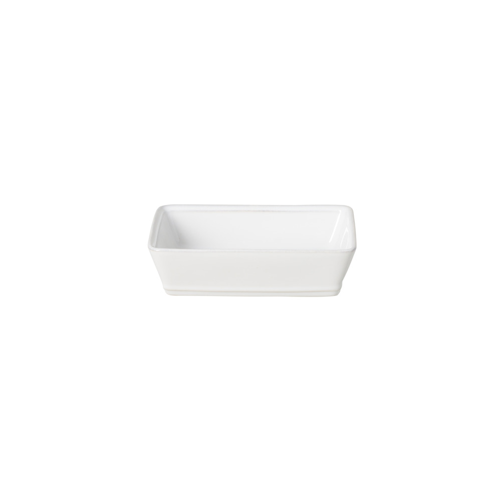 Plat rectangulaire 15,2 x 11,5 cm friso blanc - costa nova